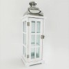 ΦΑΝΑΡΙ ΞΥΛΙΝΟ,  ΛΕΥΚΟ, ΜΕ ΜΕΤΑΛΛΙΚΗ ΛΕΠΤΟΜΕΡΕΙΑ, 15x15x45,5cm 600-40283