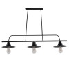 GloboStar® REGAL 01009 Vintage Industrial Φωτιστικό Οροφής Τρίφωτο Μαύρο Ράγα Μ113 x Π26 x Υ85cm