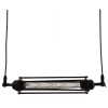 GloboStar® TUBE 01085 Vintage Industrial Κρεμαστό Φωτιστικό Οροφής Μαύρο Μεταλλικό Μ43 x Π11 x Υ11cm