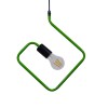 GloboStar® KIDDY RHOMBUS 01096 Μοντέρνο Κρεμαστό Φωτιστικό Οροφής Μονόφωτο Πράσινο Μεταλλικό Φ31 x Y100cm