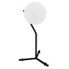 Μοντέρνο Επιτραπέζιο Φωτιστικό Πορτατίφ Μονόφωτο Μαύρο Μεταλλικό με Λευκό Γυαλί Φ15 GloboStar ELFIS BLACK 01100