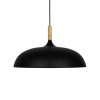 GloboStar® VALLETE BLACK 01258 Μοντέρνο Κρεμαστό Φωτιστικό Οροφής Μονόφωτο Μαύρο Μεταλλικό Καμπάνα Φ45 x Y27cm