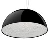 GloboStar® SERENIA BLACK 01151 Μοντέρνο Κρεμαστό Φωτιστικό Οροφής Μονόφωτο Μαύρο Γύψινο Καμπάνα Φ40 x Y19cm