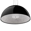 GloboStar® SERENIA BLACK 01272 Μοντέρνο Κρεμαστό Φωτιστικό Οροφής Μονόφωτο Μαύρο Γύψινο Καμπάνα Φ90 x Y45cm