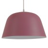 GloboStar® SOUTHVALE 01284 Μοντέρνο Κρεμαστό Φωτιστικό Οροφής Μονόφωτο Ροζ Μεταλλικό Καμπάνα Φ40 x Y24cm