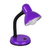 Μοντέρνο Επιτραπέζιο Φωτιστικό Γραφείου Μονόφωτο Μεταλλικό Μωβ Λευκό με Διακόπτη ΟN/OFF GloboStar STUDENT PURPLE 01537