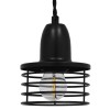 GloboStar® MANHATTAN 01456 Μοντέρνο Industrial Κρεμαστό Φωτιστικό Οροφής Μονόφωτο Μεταλλικό Μαύρο Καμπάνα Φ11 x Υ14cm